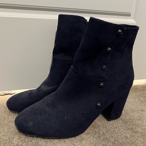Liz Claiborne Navy Heeled Boots Size 11W